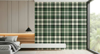Stylish Modern Green Plaid wallpaper with a refreshing and contemporary design.