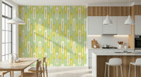 Contemporary green maze wallpaper for bedrooms, offices, or creative spaces.