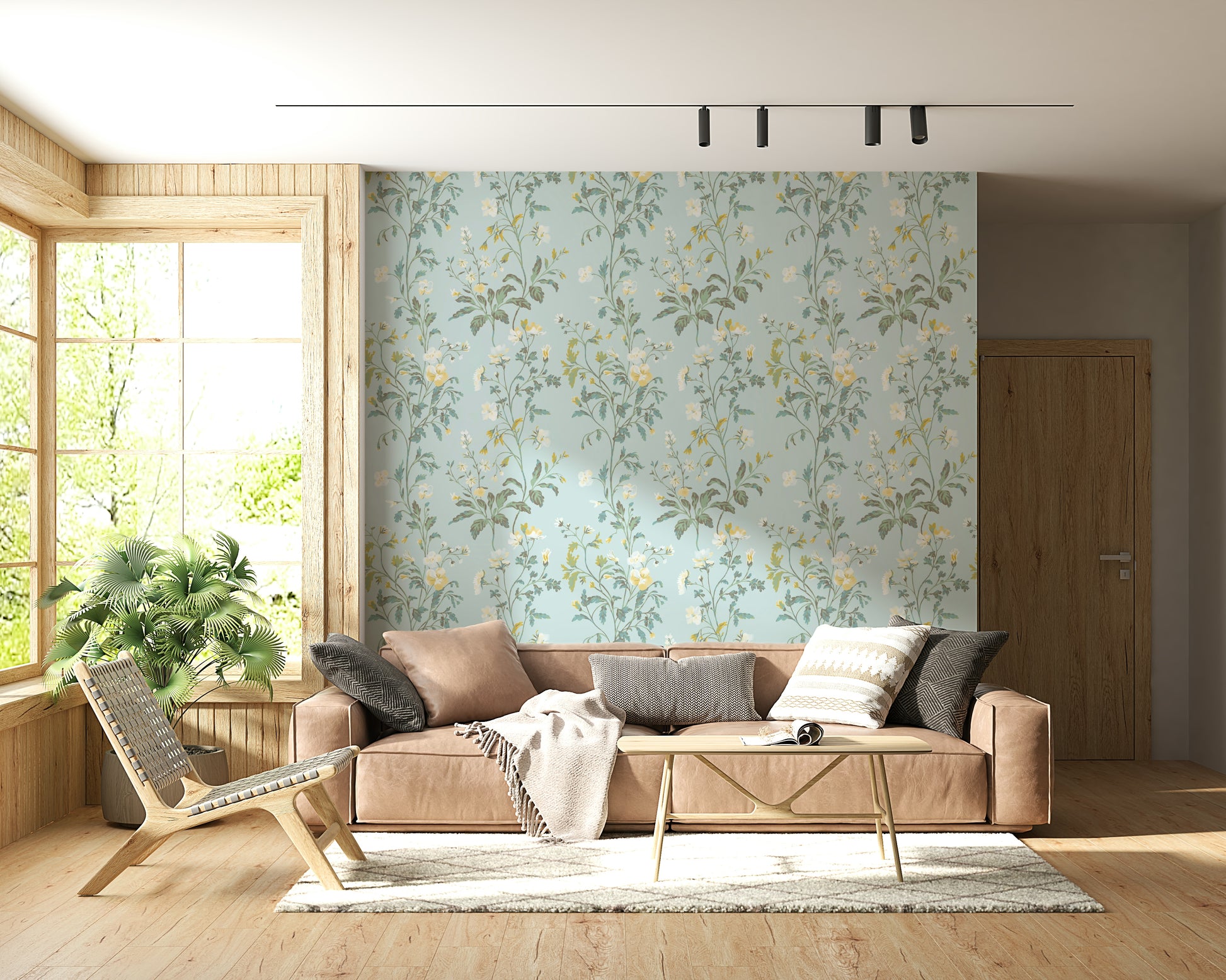 Gentle Botanical Wallpaper – Calm pastel botanical patterns adding elegance and freshness to any interior.