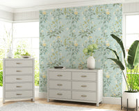 Floral Pastel Wall Mural – Soft pastel flowers and leaves in delicate patterns for bedrooms, nurseries, or living spaces.