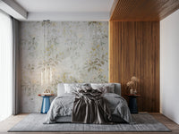 Serene Green Wall Mural – Gentle botanical illustrations with soft textures for calming wall décor.