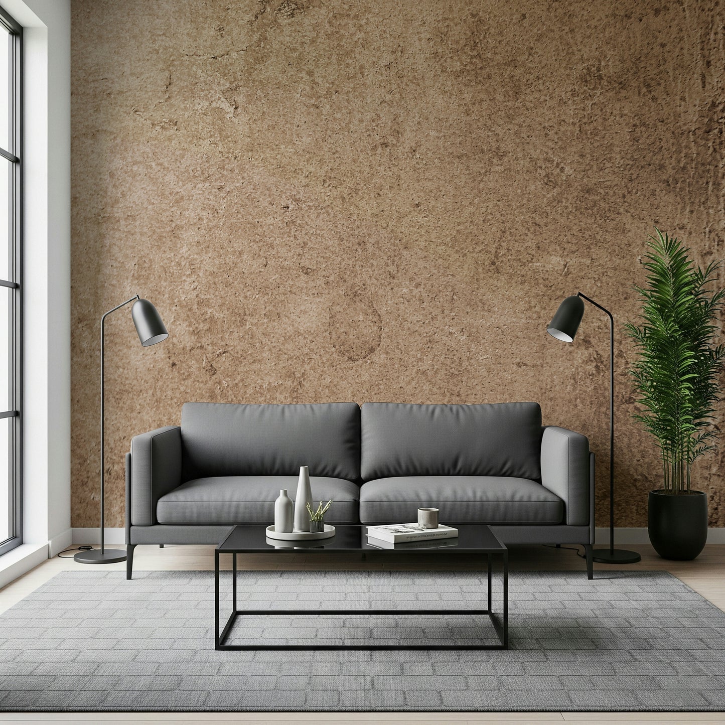 Vintage Peach Leather Wall Mural – Elegant aged leather design in soft peach shades, perfect for cozy, stylish interiors.