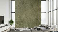 Classic Olive Leather Wallpaper – Aged leather mural in muted olive tones perfect for living rooms, offices, or lounges.