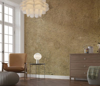 Aged Chamois Wall Mural – Distressed tan leather effect wallpaper adding warmth and sophistication to any wall.