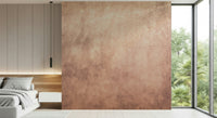 Decorative wall mural showcasing warm, earthy watercolor shades in peach hues.