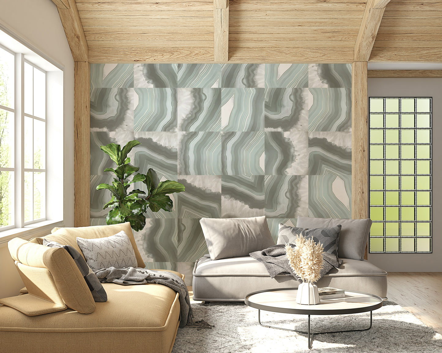 Mint Marble Agate Serenity Wallpaper — tranquil marble and agate-inspired design for relaxing interiors.