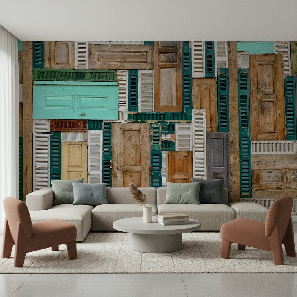 Doorscape Collage Wall Mural -1084333