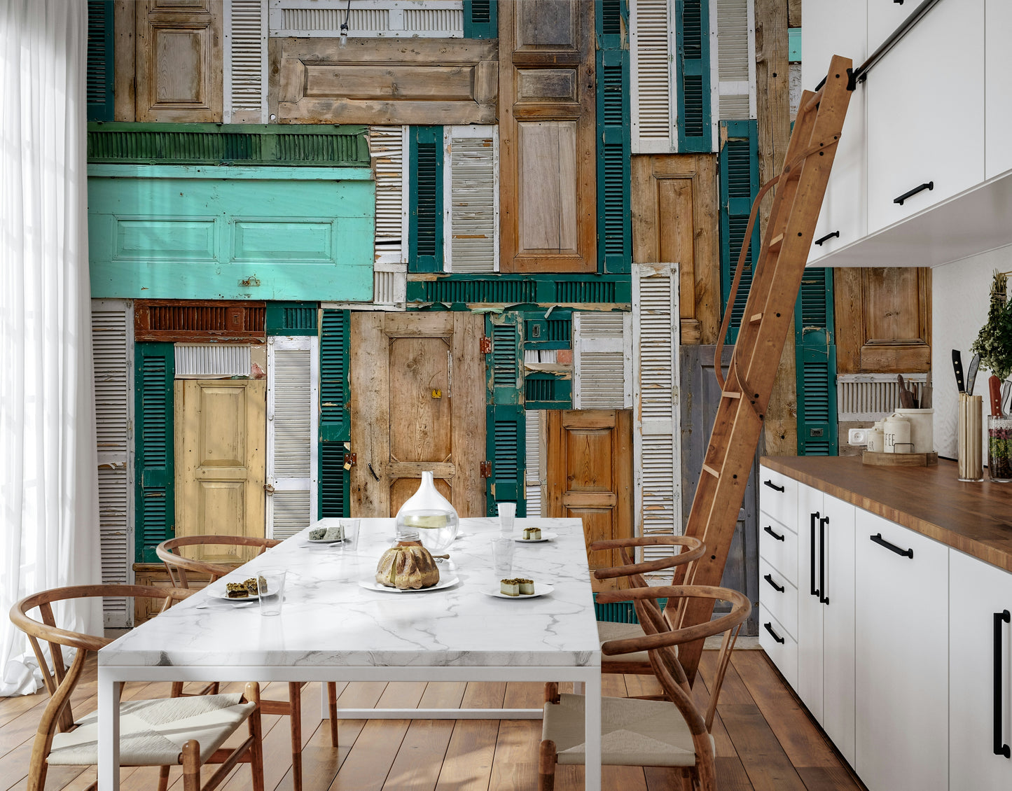 Doorscape Collage Wall Mural -1084333