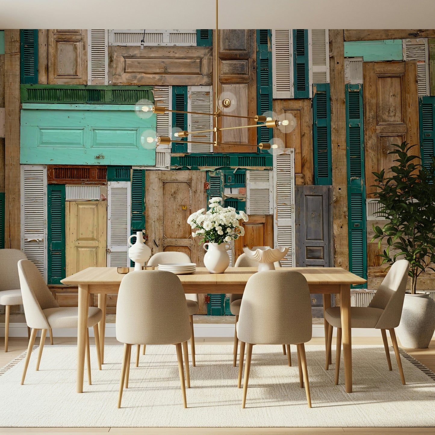 Doorscape Collage Wall Mural -1084333