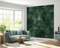 Emerald Marble Swirl Wallpaper — rich green marble textures with elegant, swirling designs.