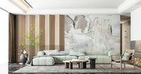Textured Tones Wall Mural featuring layered textures in soft, earthy color tones.