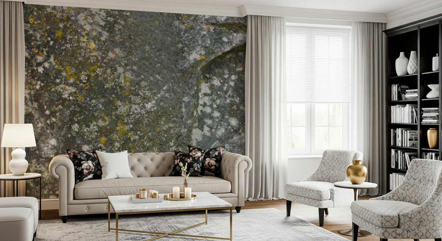 Wall mural with natural stone patterns for modern, industrial, or rustic decor.