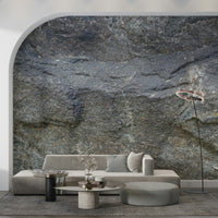 Realistic granite stone wallpaper in neutral tones for modern and minimal interiors.