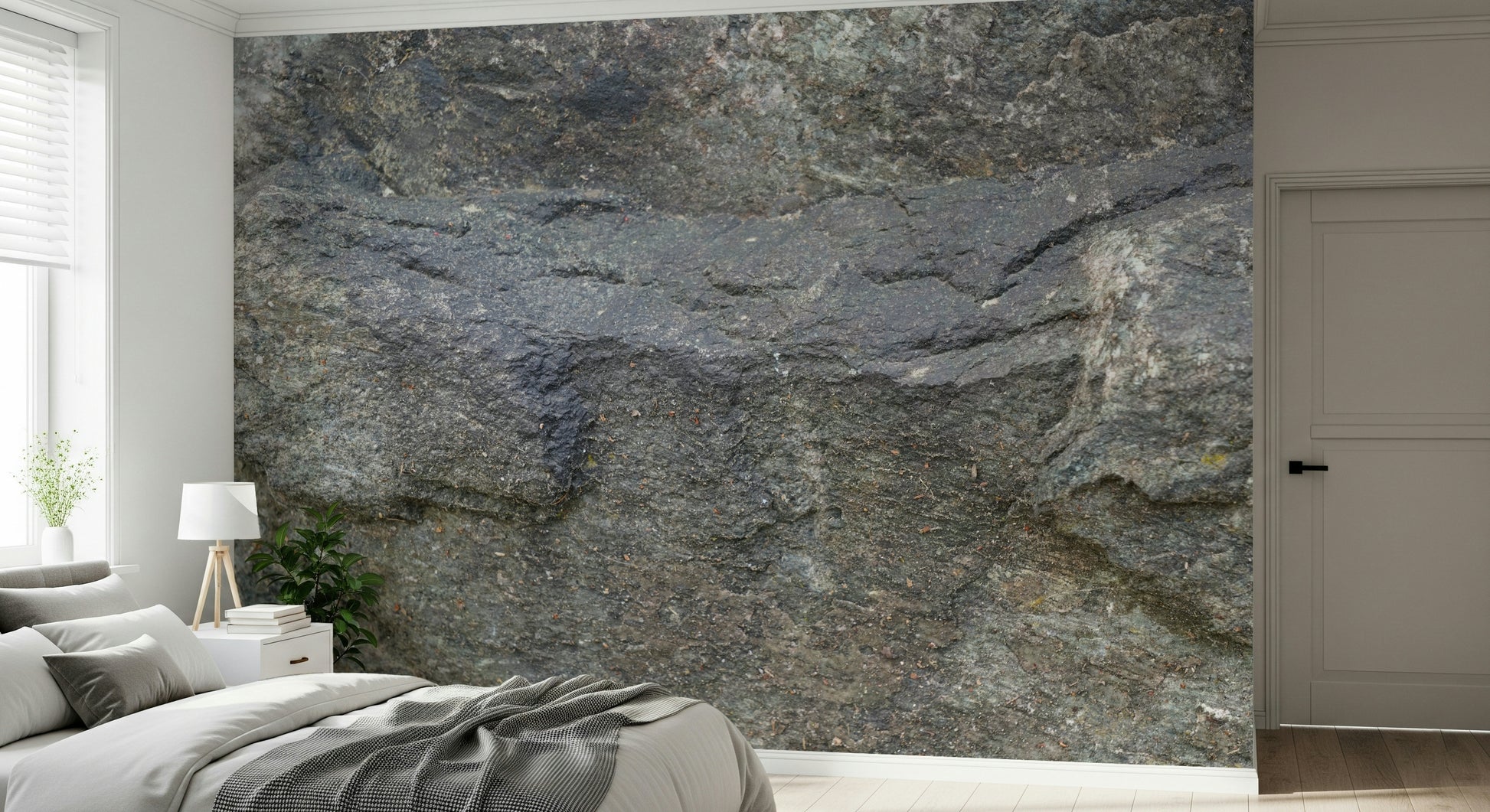 Granite-inspired wallpaper with fine stone details and subtle color variations.