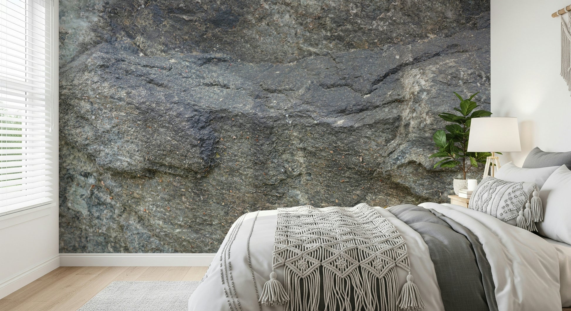 Granite Texture Wall Mural — realistic rock surface design for elegant interiors.