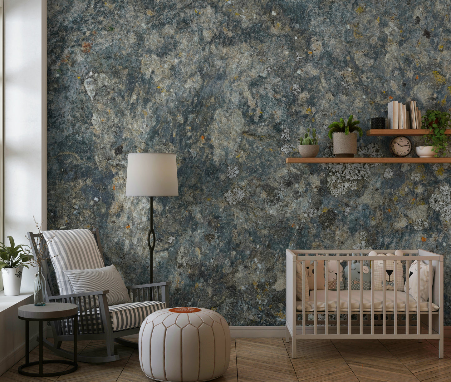Stone Whisper Wall Mural — elegant stone textures adding depth and serenity to interiors.