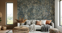 Stone Whisper Wall Mural featuring subtle, textured stone surfaces in soft gray and beige tones.