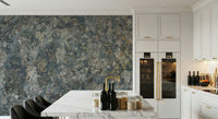 Decorative wall mural with gentle stone patterns for a calm, natural look.