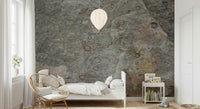 Wall mural with ancient stone and fossil textures for a natural, realistic effect.