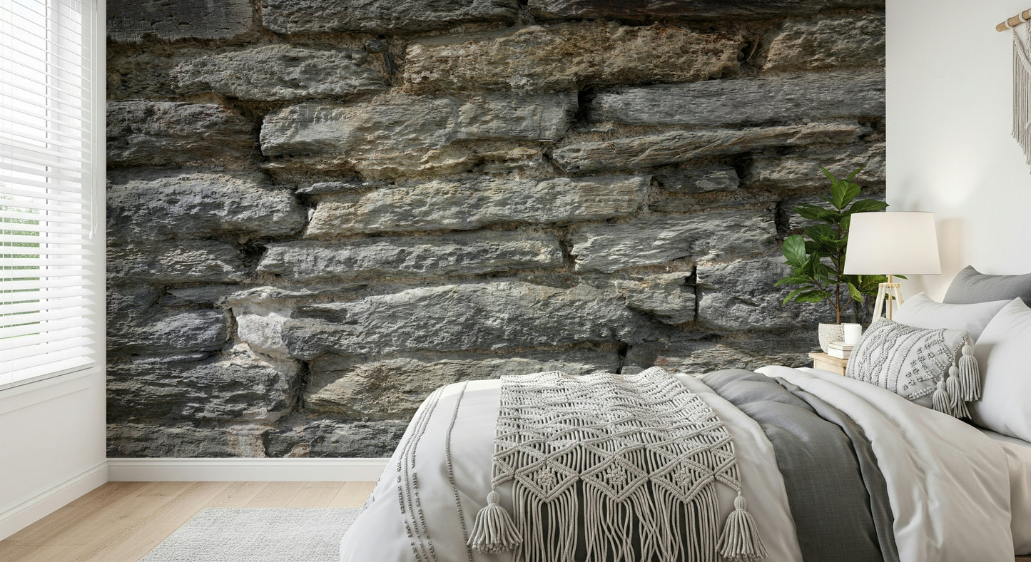Gray Stone Wall Texture Wall Mural -2566578