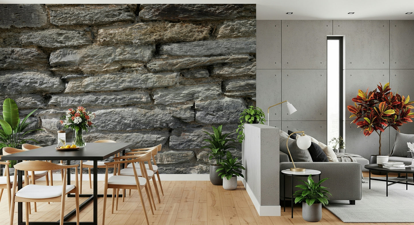 Gray Stone Wall Texture Wall Mural -2566578