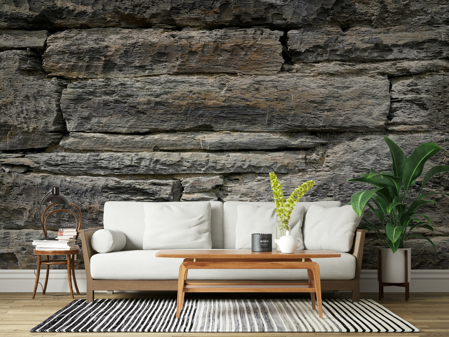 Aged Stone Wall Wall Mural -2566573