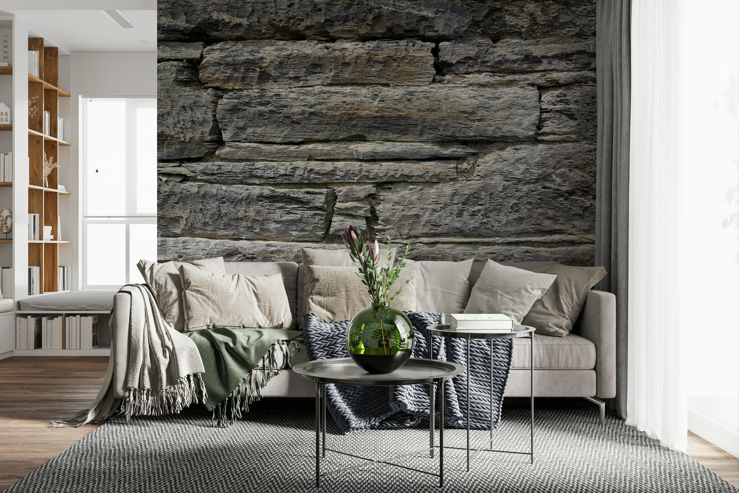 Aged Stone Wall Wall Mural -2566573
