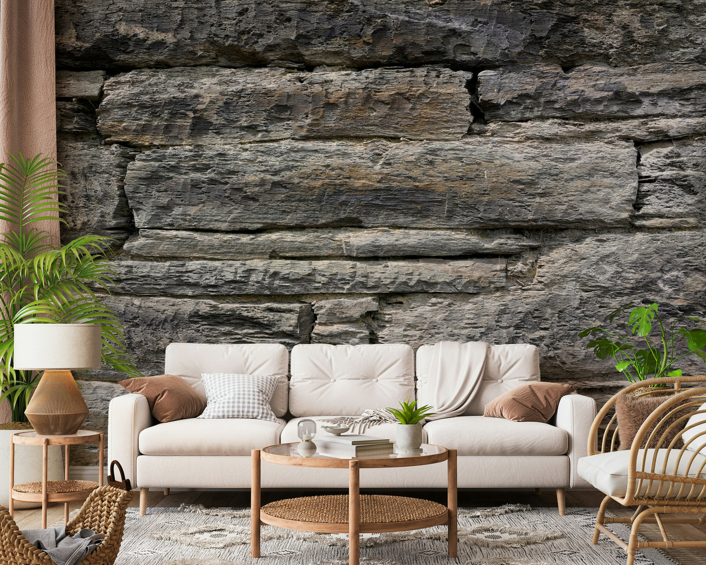 Aged Stone Wall Wall Mural -2566573