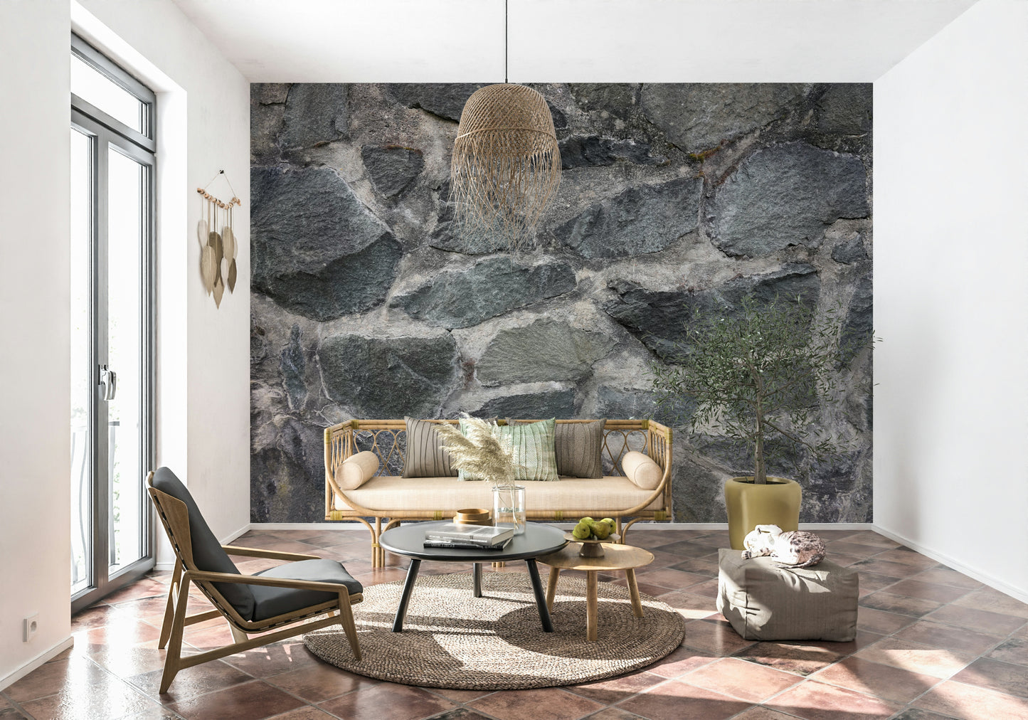 Granite Blocks Wall Mural -2566586