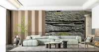 Decorative wallpaper mural blending natural stone layers with subtle color variations for timeless interiors.
