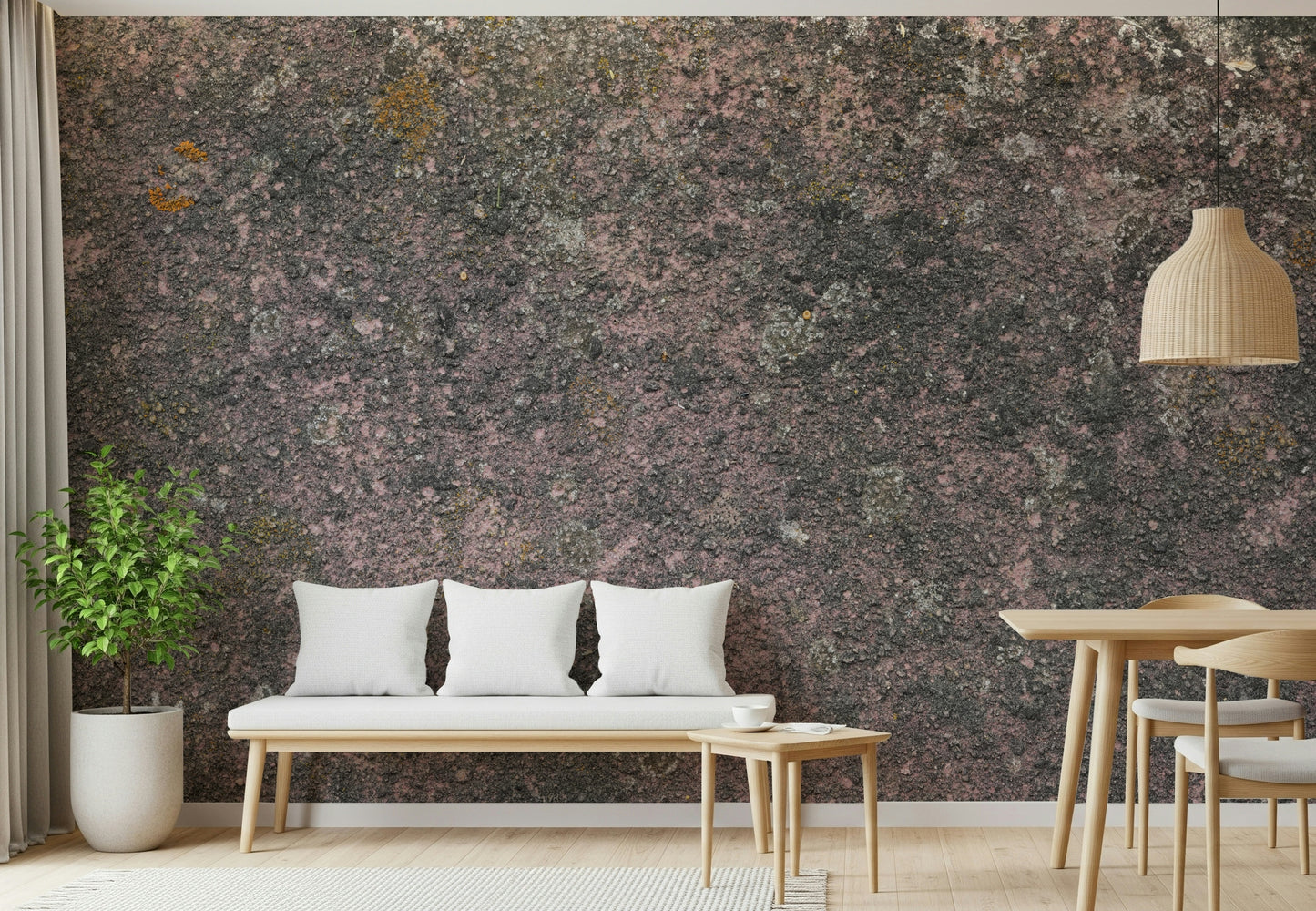 Aged Earth wallpaper mural adding texture, warmth, and a natural, grounded feel to living spaces.