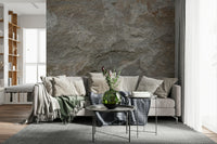 Stone Whispers wallpaper mural adding depth, subtle movement, and natural charm to bedrooms or offices.