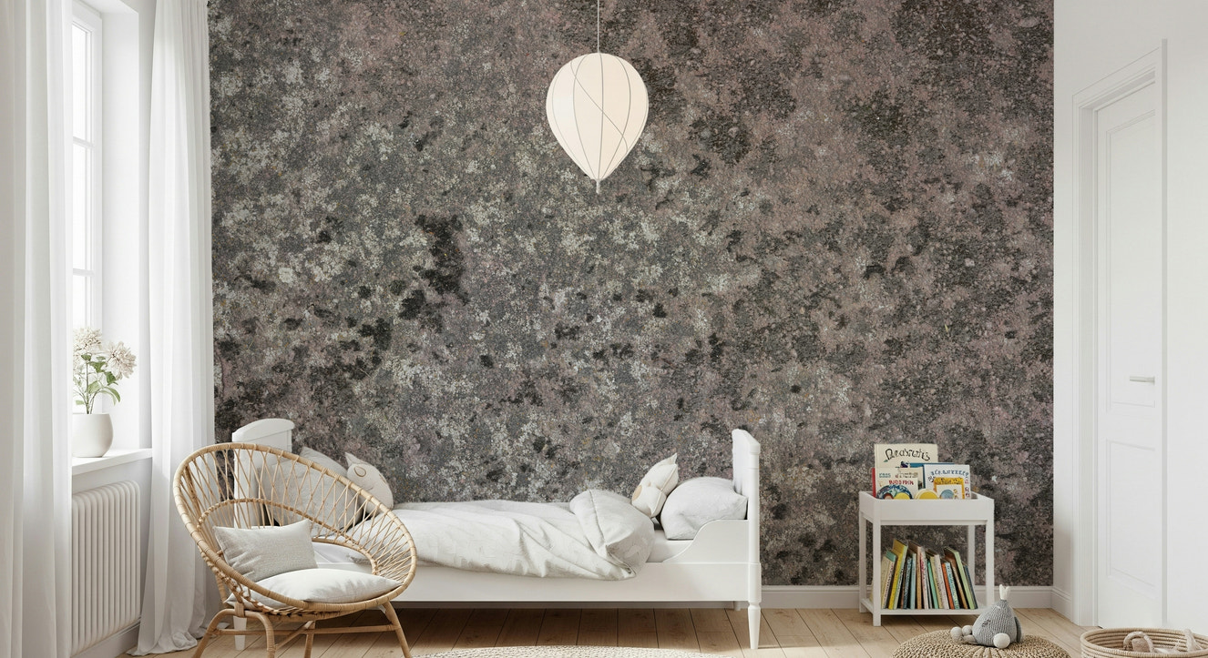 Lichen Bloom Wall Mural featuring natural lichen textures and soft earthy tones for organic, nature-inspired interiors.
