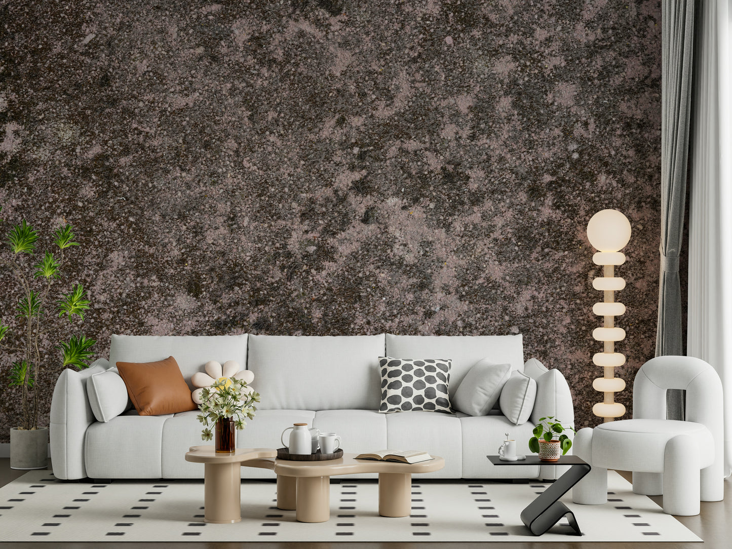 Mottled Earth Wall Mural featuring layered earthy textures in warm neutral tones for rustic and natural interiors.