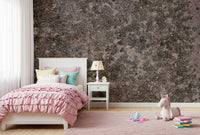 Textured mural with subtle mottled earth patterns for rustic, industrial, or modern interior styles.