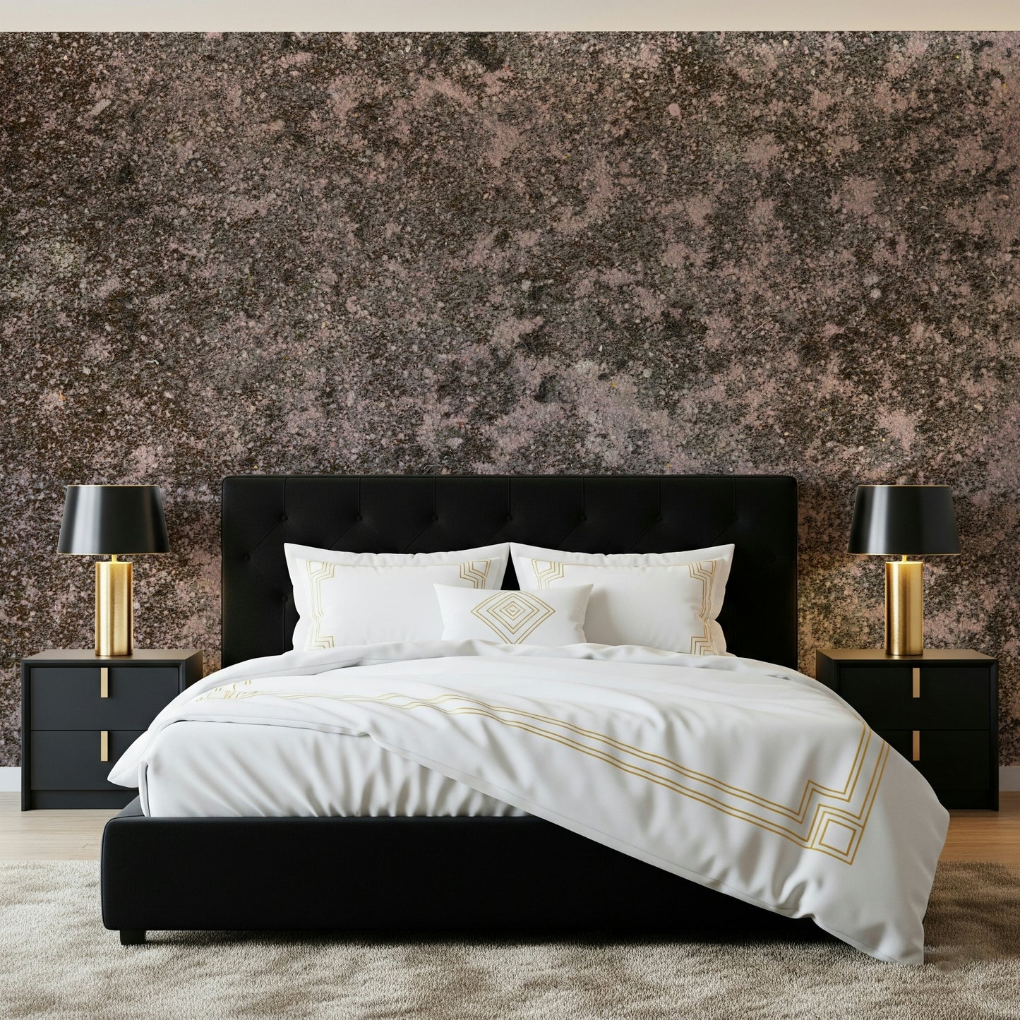Wall mural showcasing layered earth textures in subtle browns and tans for farmhouse or contemporary décor.
