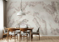 Textured mural with realistic rose quartz marble patterns for chic, upscale interior design.