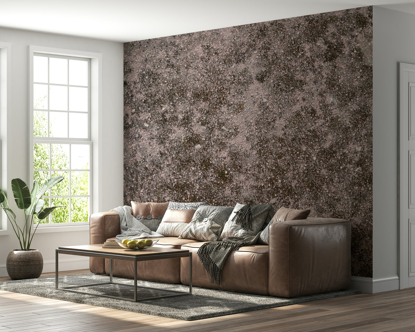 Wall mural showcasing rough, layered textures for lofts, studios, or contemporary urban décor.