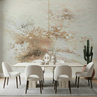 Textured mural with gentle, flowing patterns in muted tones for serene and stylish interiors.