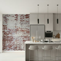 Wall mural featuring decayed brick textures for lofts, studios, or modern industrial-style décor.