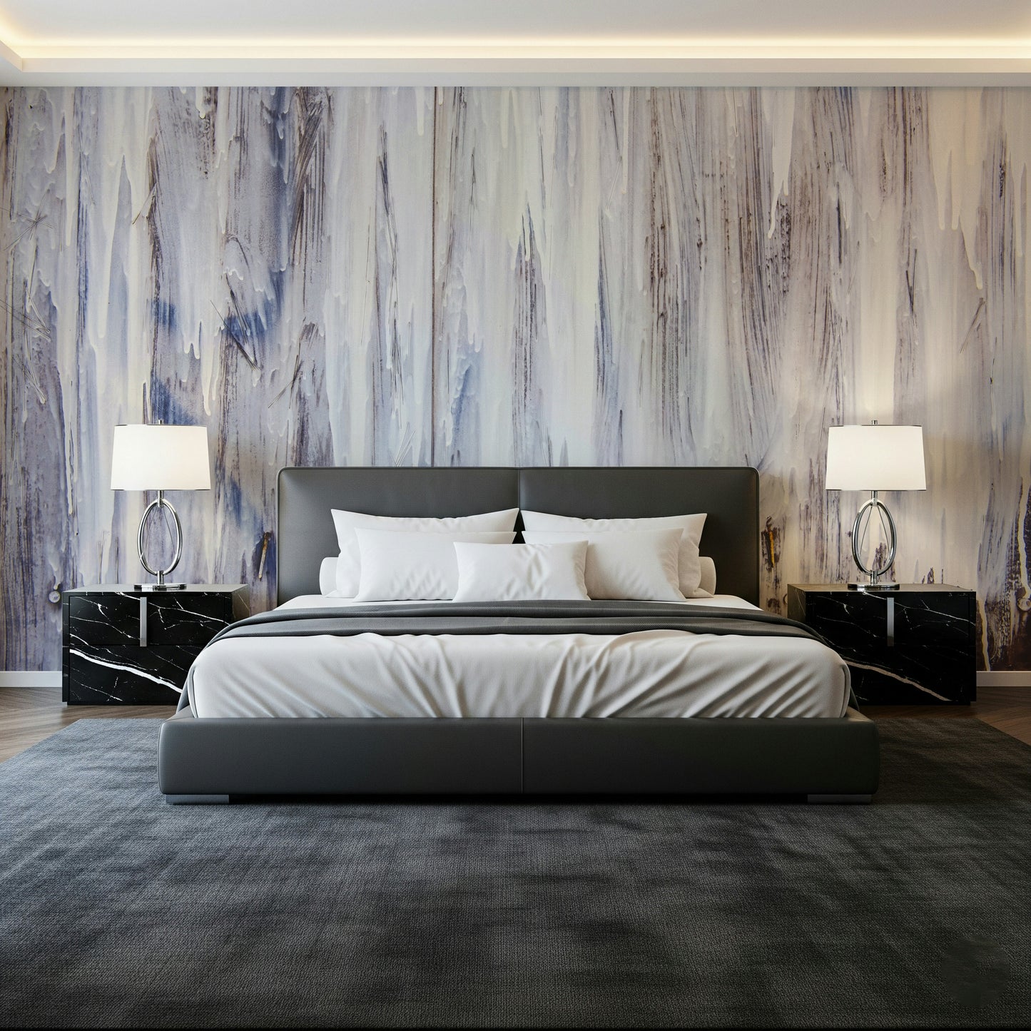 Dripping Serenity Wall Mural blending fluid textures and peaceful tones for modern, calming interiors.