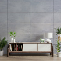 Cool Grey Grid wallpaper mural adding subtle geometric structure to accent walls and feature spaces.