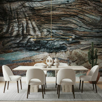 Wall mural showcasing realistic eucalyptus bark patterns for textured, nature-inspired feature walls.