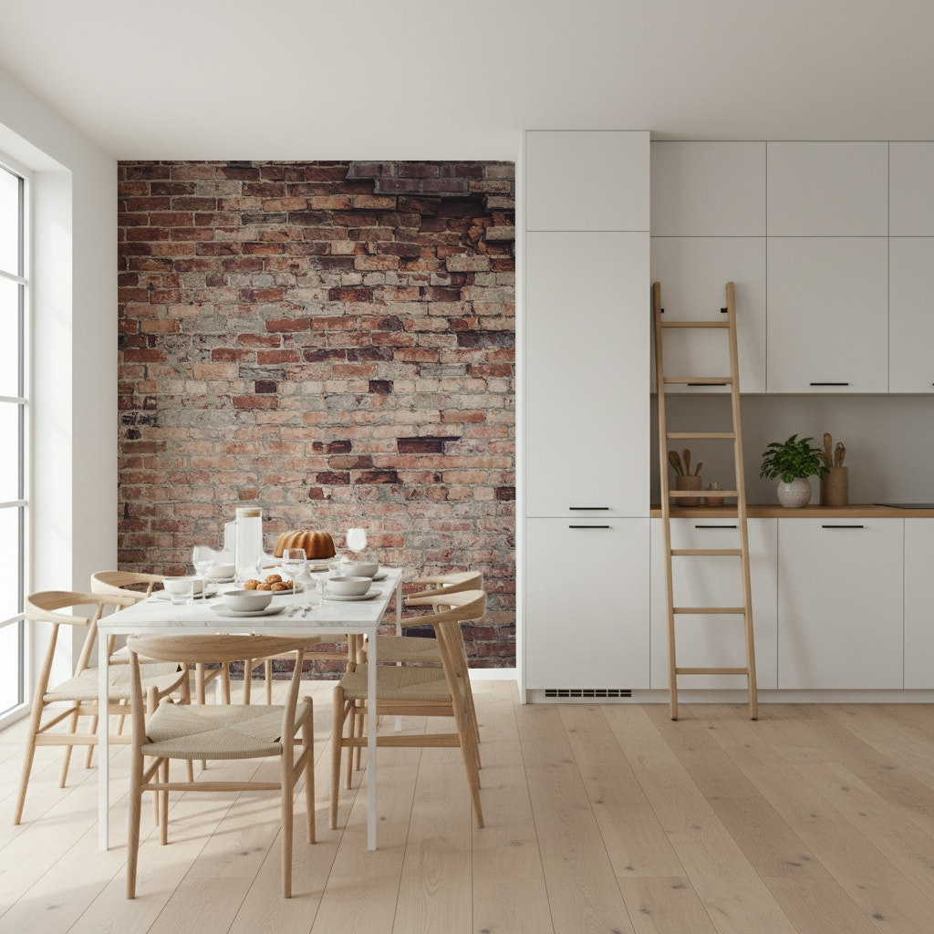Urban Loft Texture Wall Mural featuring industrial-style textures with concrete, brick, and weathered surfaces.