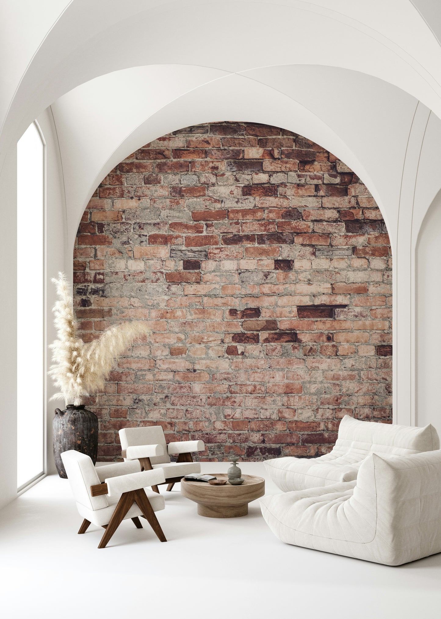 Textured urban loft wall mural with weathered surfaces and subtle tonal variations for modern spaces.