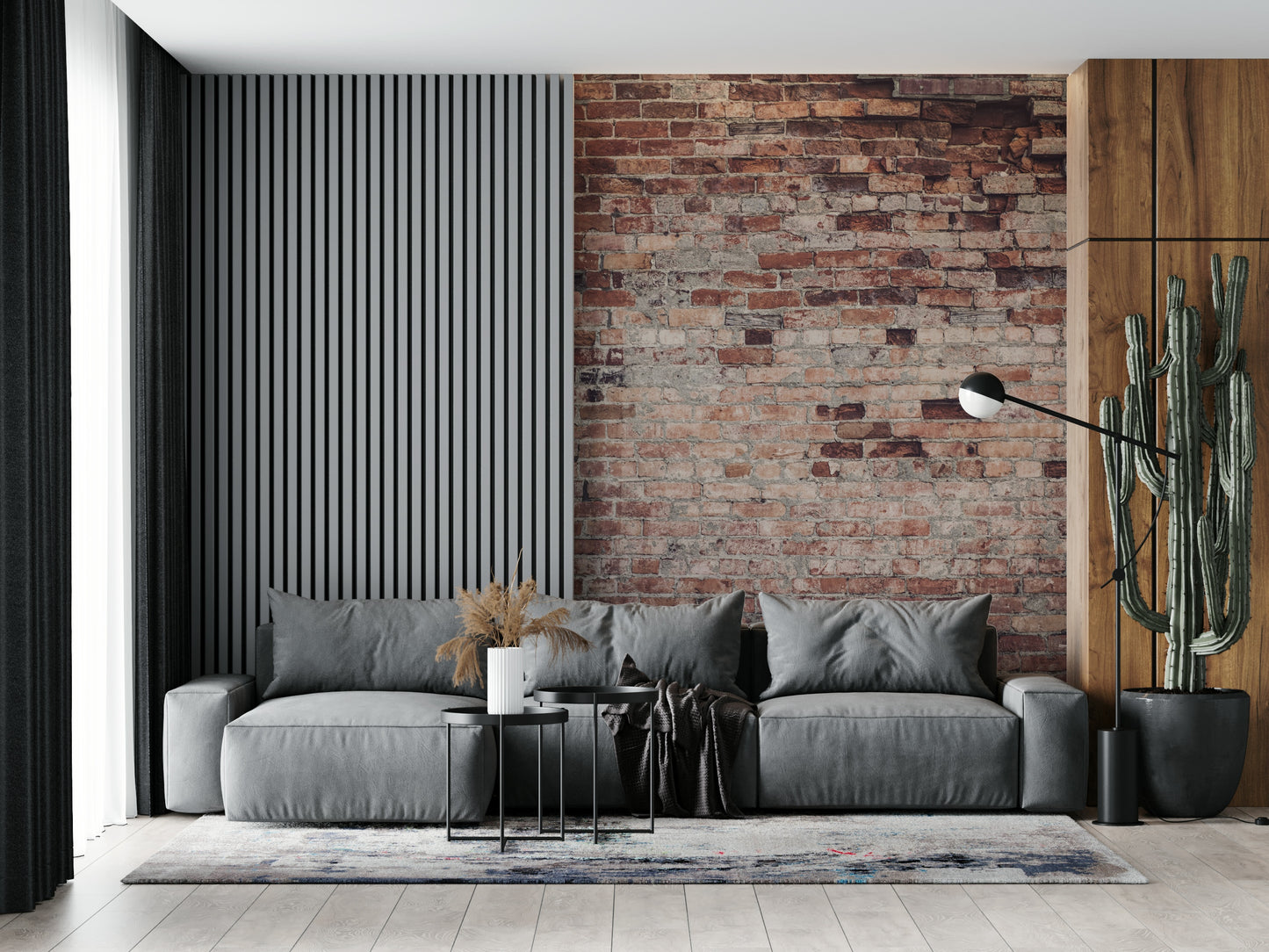 Urban Loft Texture wallpaper mural adding depth and rugged charm to living spaces or offices.