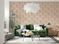 White plaster texture wallpaper mural with subtle uneven surfaces for authentic, rustic interior appeal.
