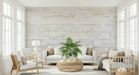 Natural stone stacked mural in bright tones creating a three-dimensional and airy feel in any room.