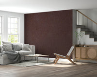 Warm brown canvas-style wallpaper mural creating a natural, grounding atmosphere in any room.
