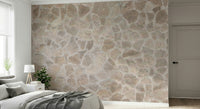 Decorative wall mural with natural stone mosaic textures for modern, rustic, or industrial interiors.